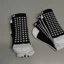 Lux Dual Grip Socks - Soccer Grip Socks for Men and Women. GripArray Performance & Comfort (Large, Black (3 Packs))