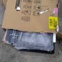 Aquzee Large Bakers Rack for Kitchens, 47in Wide (47.2W x 15.7D x 70.8" H) 6 Tiers Kitchen Stand with Hutch & Storage, Black Freestanding Tall Bakers Racks Organizer with Shelves