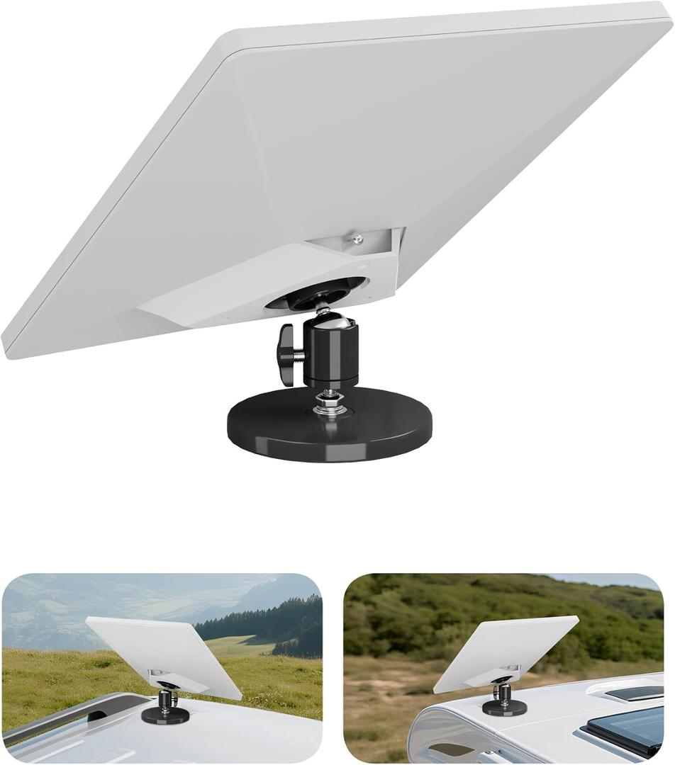 Starlink Mini Magnetic Car Roof Mount - 12 Strong Magnets, 80lbs Super Pull Force, Anti-Scratch Rubber Coated Mounting Kit for Car, RV, Vans, Truck, Boat