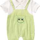 YOUNGER TREE Baby Girl Boy Clothes Short Sleeve Cartoon Animals Infant One-Piece Rompers Summer Outfit