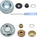 Gardening Machine Lawnmower Blade Adapter Attachment and Blade Trimmer Head Adapter Kits Replacement for String Trimmers Brush Cutter (with 2 Pack Different Adapter Kit)