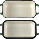 9 x 5 Inch Bread Pan Enameled Cast Iron Loaf Pan with Lid for Baking, 2 in 1 Non-stick Sourdough Bread Loaf Pan for Homemade Bread, Oven & Stovetop Safe for Gas, Electric & Induction, Green