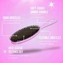 SimplyHair Ultimate Hair Extension Brush & Detangler Anti-Static, Dual Bristle Design, Soft Boar Bristle, Great for All Hair Types & Extensions - Pink & Purple Ombre Brush Ideal for Adults & Kids