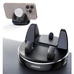 JOYROOM Car Phone Holder Mount, 360° Adjustable & Avoid Sun Glare Phone Holder for Car, Slip Free Spring Snap Design Dashboard Phone Stand, Compatible with Smartphones, GPS Devices, Black