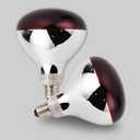 250 Watts Red Heat Lamp Bulbs, Explosion Proof Glass, 2 Pack
