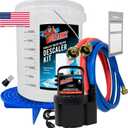 DrainX Tankless Water Heater Flushing Kit Includes Pump, Hoses, Bucket, Maintenance Log, and Replacement Filter for Rinnai Systems  Just Add Vinegar or our Own Descaler