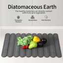 Stone Dish Drying Mat for Kitchen Counter, Quick Dry Stone Mat Kitchen for Dishes Bottles Cups, Large Foldable Diatomaceous Earth Dish Drying Mats Mat (24" x 16")