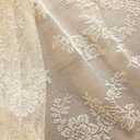 Horaldaily Beige Lace Curtains for Living Room and Bedroom, Boho Farmhouse Floral Sheer Curtains, Rod Pocket, Light Filtering, Vintage Sheer Drapes, 55" W x 63" L, 2 Panels