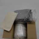 Panku Orthopedic Dog Beds for Median Dogs, Dog Pad for Crate with Durable Washable Waterproof Linen Removable Cover, Grey