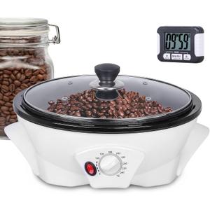 JIAWANSHUN Coffee Roaster Upgraded Electric Coffee Bean Roaster 1.1lb Coffee Roaster for Home Use,0-240 Temperature Adjust&Timer 110-120V (Upgrade 110V-120V)
