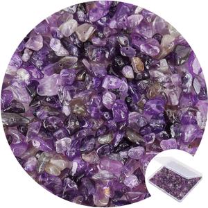 456 PCs Natural Chip Stone Beads, 5-8mm Irregular Multicolor Gemstones Loose Crystal Healing Amethyst Rocks with Hole for Jewelry Making DIY Crafts