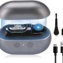 Electric Nail Clipper, 3 in 1 Baby Nail Trimmer with File, Automatic Nail Chip with Storage, LED Light USB Rechargeable, 2 Speed Gears, Safe Toe & Fingernail Clipper Kit for Seniors Adults Kids (Gray)