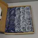 N&T NIETING Fake Roses with Stems,25pcs Artificial Flowers Dusty Blue Fake Roses Flowers for DIY Wedding Bouquets Centerpieces Floral Arrangements Home Mother's Day Decorations Shades of Navy Blue