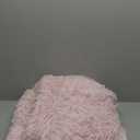 DREAMNINE Decorative Oversized 850GSM Plush Fluffy Feather Faux Fur Throw Blanket 60" x 71",Soft Long Shaggy Fuzzy Blankets, Double Sided Warm Elegant Furry Blanket for Valentine Gift, Twin Size, Pink