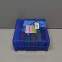 Monthly Pill Organizer 2 Times a Day, Portable AM PM Pill Box with Weekly Travel Bag, Large Capacity Medicine Organizer with Labels, 30 Day Pill Case & Pill Cutter for Medication Management (Blue)