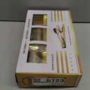 N9R 300PCS Gold Plastic Silverware, Heavy Duty Gold Plastic Cutlery Set Disposable Flatware Dinnerware, 100 Forks, 100 Spoons, 100 Knives, Perfect for Party, Wedding and Daily Use