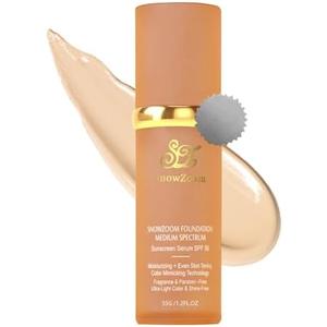 Bio Color Changing Foundation 4 in 1 Makeup-Medium/Light Spectrum with SPF 50+, Hydrating Longwearing & Waterproof, for Sport, Dancing (Medium Spectrum - for fair skinned people, 1.2 oz), Exp. date: 10/02/2028