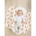 Konssy Baby Blankets for Unisex Boys Girls, Super Soft Nursery Minky Blankets with Muslin Cotton Front and Dotted Fleece Backing, Printed Bed Throws Newborn