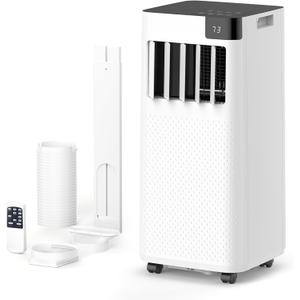 10000 BTU Portable Air Conditioner with Remote - 3-in-1 Cooling, Dehumidifier & Fan - 2-Speed Quiet AC Unit w/ 24H Timer & Easy Install Kit for Bedroom, Office, Room (400 Sq.Ft)