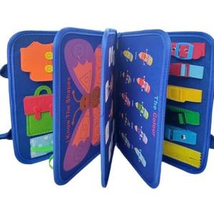 Toddler Busy Board Montessori Toys for 1 2 3 4 Year Old, Sensory Board Educational Activities for Learning Fine Motor Skills, Gifts for Girls Boys, Travel Toys for Airplane Car