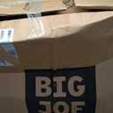 Big Joe Square Ottoman Weatherproof Bean Bag Footrest, Natural Basket Weave, Breathable Weather Resistant Fabric, 2 feet