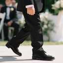 GINNI Boys Dress Shoes Formal Oxfords Wedding Church Uniform Shoes for Toddler/Little/Big Kid, US 7