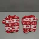 POMIU Dog Sweater, Dog Sweaters for Small Medium Dogs or Cat, Warm Soft Flannel Pet Clothes for Dogs Girl or Boy, Dog Shirt Coat Jacket (Xmas Red+Xmas White, Medium)