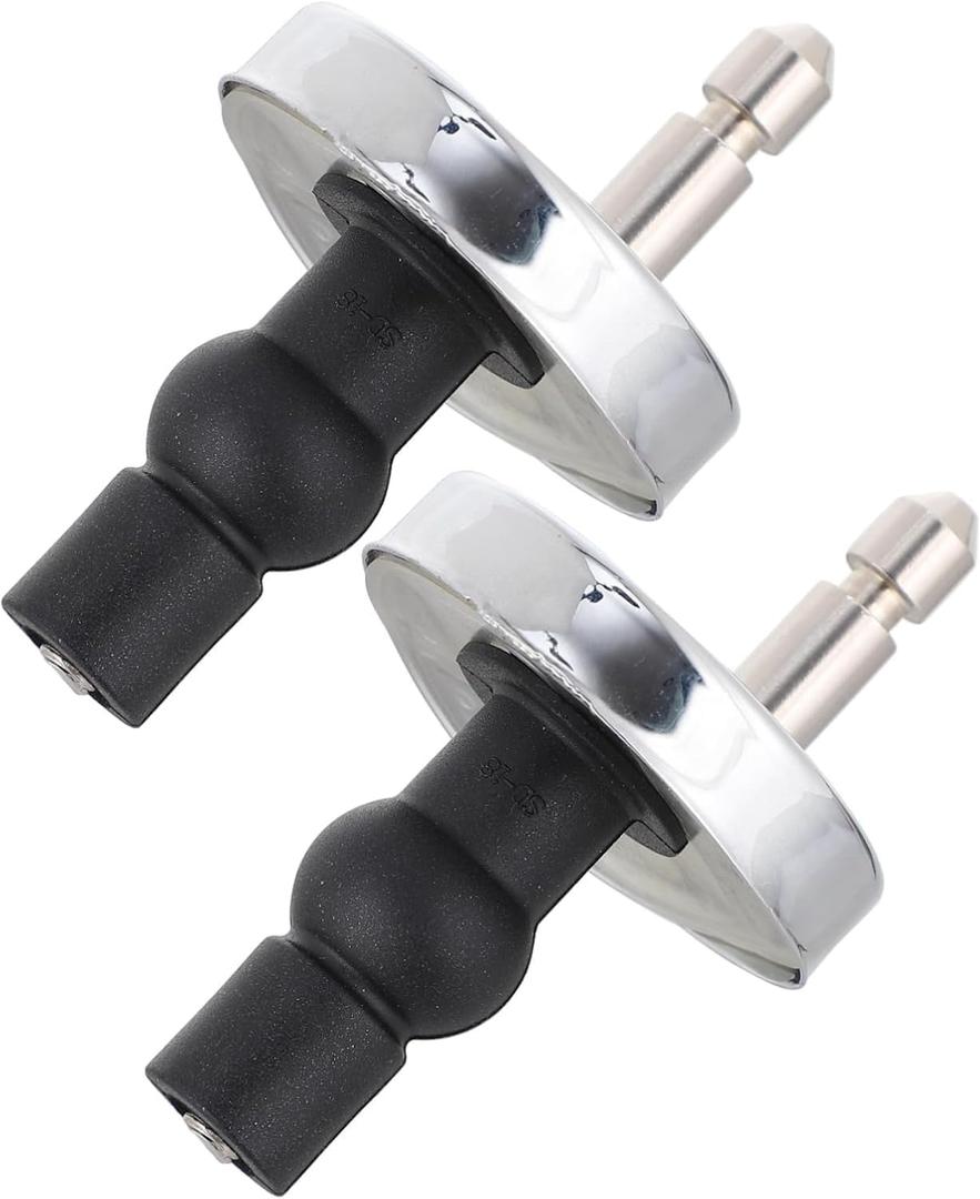 Upgraded 2 Full set Toilet Seat Hinge Fixings Top Fix Nuts Screws Quick Release Hinges Fittings Rubber Back To Wall For Toilet Seat Hinges Replacement