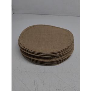 Yunlly Set of 48 Burlap Round Placemats Bulk Burlap Circle Rustic Table Decorations Jute Farmhouse Placemats Heat Resistant Round Table Mats Charger Place Mats for Christmas(11.8 in,Brown)