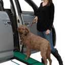 Pet Gear SupertraX Ramps for Dogs and Cats, Maximum Traction Surface, Portable/Easy-Fold (No Tools Required), Built in Handle for Travel, 5 Models, 42" L X 16" W, Supports 150 lbs, Emerald