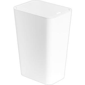 Yieach 12L White Slim Bathroom Trash Can with Lid,3.17 Gallon Pet/Dog Proof Kitchen Trash Can,Rectangle Thin Garbage Can,Covered Waste Basket,Narrow Small Plastic Trashcan for Room,Bedroom,Office,1PCS
