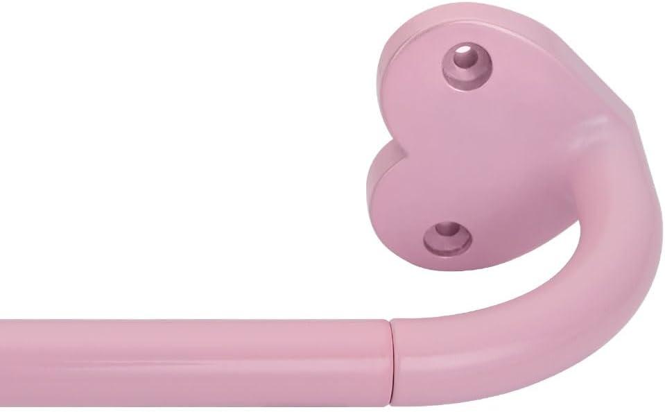 Pink Curtain Rods for windows 32 to 150 inch,Adjustable Blackout Curtain Rod foBedroom,Outdoor,3/4 Inch Diameter for Bedroom,Kitchen and patio,No Rust (Pink, 32-88)