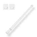 15.7 to 54.7 Inches, Small Spring Tension Curtain Rod, No Drill Curtain Rods for Windows, Bathroom, Closet, Non-Slip, Anti-Rust, 0.63" Diameter, White, 1 piece