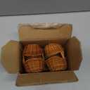 DECHOUS 4Pcs Mini Baskets with Handles: 3 Inch Easter Mini Woven Baskets for Party Favors - Decorative Miniature Dollhouse Crafts Ornament Wedding Farmhouse Decor