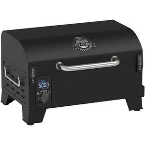Pit Boss 150 Wood Pellet Grill & Smoker with Flame Broiler 256-Sq. In. Cooking Space, 180°F to 500°F Temperature Range, 7 lb. Pellet Hopper, for Tailgating, Camping, or Travel, Black