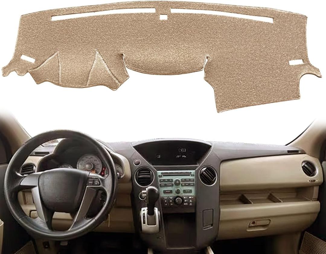 Dash Cover Mat Custom Fit for Honda Pilot Dashboard Cover Cap Pad Carpet Protector F207 (Beige)