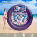 Pool Floats Adult Heavy Duty, OKSUWATER 73" x 73" Inflatable Pool Float with Removable Pillow & Grad Handles, Cooling Floaties Bed for Summertime Pool, Water,Beach, Outdoor Summer Party（Purple-XL）