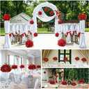 6-Pack Red Artificial Flower Balls Wedding Table Centerpieces
