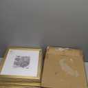 eletecpro 10x10 Picture Frames Set of 9 with Mat for 5x5 Photos or without Mat for 10x10, Square Gallery Wall Decor Collage for Picture Display, Gold Frame Set for Wall Hanging