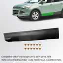 Front Left Door Lower Side Body Molding Panel Cover Trim with Retainer Clips for Ford Escape 2013 2014 2015 2016