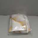 Kitchen Rugs and Mats, Retro White Marble Gold Veins 2 Piece Area Runner Rug Set Comfort Standing Floor Mat, Abstract Geometric Art Non Slip Absorbent Doormats for Laundry/Bathroom/Bedroom (18x30in+18x48in, Multi Color)