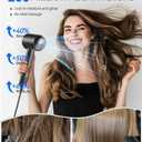 Hair Dryer, 140, 000 RPM High Speed Blow Dryer for Fast Drying, Negative Ionic Hair Dryers for Women, Thermo Control Lightweight Hairdryer for Home and Travel Black