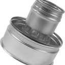 Vent Systems 4" Inch Round Roof Vent Cap  Galvanized Steel Chimney Rain Guard with Wind Shield  Heavy-Duty Weather-Resistant Protector Cap for Exhaust, Stove Pipe, Chimney - Outdoor Use (Style 1)