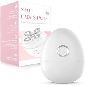 Electric Shaver for Women, 5D Floating Rotary Razor Hair Remover, Wet/Dry Face & Body Shaver for Arms, Legs and Underarms, Portable Travel Mini Size for Her White