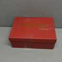 PIZZ ANNU Women's Open Toe Ankle Strap Low Block Chunky Heels Sandals Party Dress Pumps Shoes Strappy Buckle Sandals with 2.6" Tall Thick Heel Design,  6, Blue Sequin