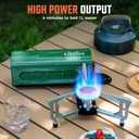 BIG HORN OUTDOORS Butane Camping Stove, Portable Folding Gas Burner with Carry Bag for Camping, Emergency Use and Outdoor Cooking