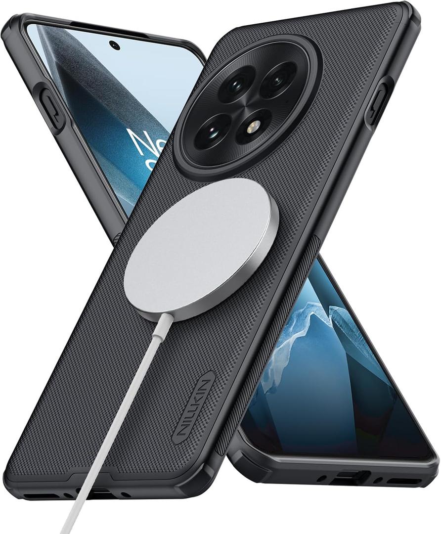 Nillkin Magnetic for OnePlus 13 Case 6.82'', Compatible with MagSafe, Military Grade Drop Tested, Shockproof Slim Fit One Plus 13Case, Frosted Shield Pro for OnePlus 13 Case Magsafe, Black