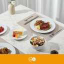 16 Pieces Plates and Bowls Sets, White Porcelain Dinnerware Sets, Ceramic Dishes Set Service for 4, White Kitchen Dinner Dining Ware Set