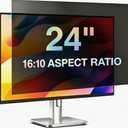24 Inch Computer Privacy Screen Filter for 24"Monitor Aspect Ratio 16:10（51.9x32.5cm）the Protector Film, Anti Glare Blue Light Blocking Privacy Screen Protector,Anti-Spy Screen Shield（2 Pack）