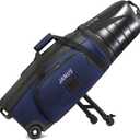 JANUS Golf Travel Bag Hard Case with Support Frame for Hands-Free 360 Spinner Wheels, Travel Bag for Airlines, ABS Hard Shell, Easy to Fold, Hand-Carry Option (Blue)